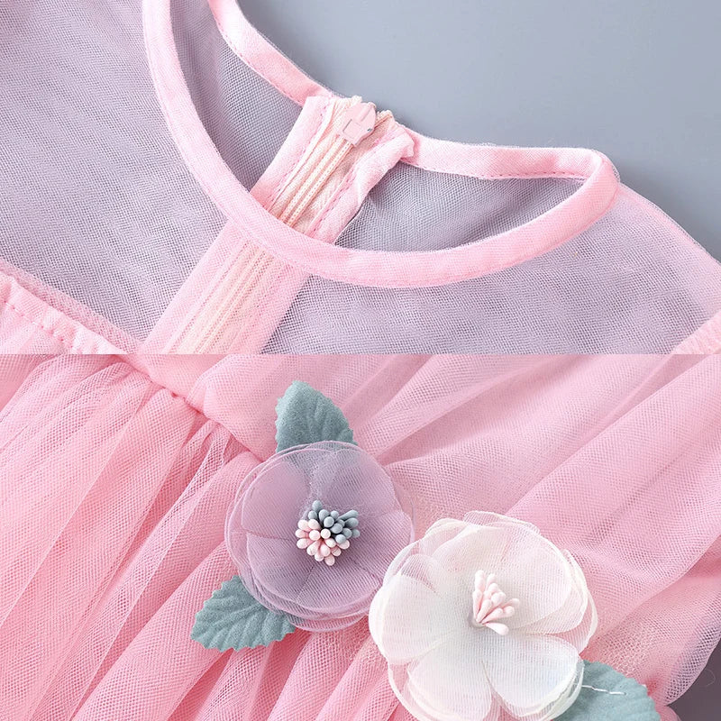"Robe Façonné Princesse en Coton"