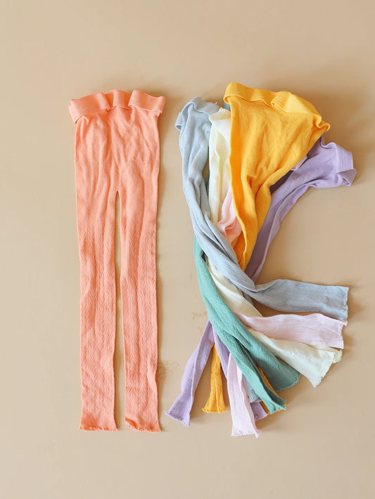 "Collants en maille fine et coton avec motif de poisson"