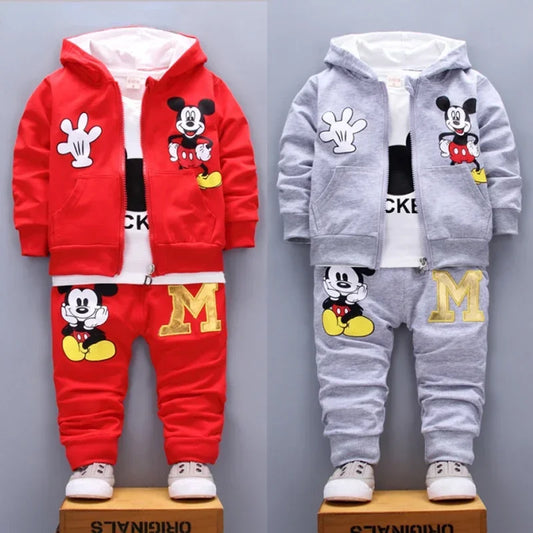 "Ensemble 3 Pièces "Mickey" T-shirt+ Veste+ Pantalon"