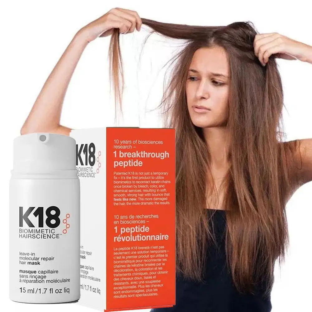 "Leave-in Molecular Repair Hair Mask "K18"- Traitement pour Cheveux Abîmés"