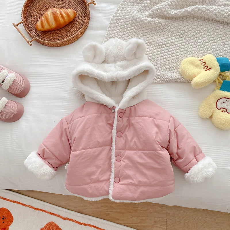 "Manteau d'Hiver avec Doublure en Fourrure pour Bébé et Enfant"