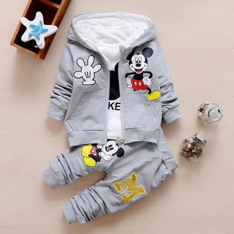 "Ensemble 3 Pièces "Mickey" T-shirt+ Veste+ Pantalon"