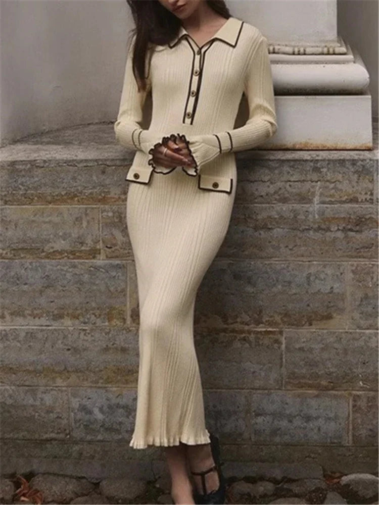 "Robe Longue Tricotée  Réédition 2023"