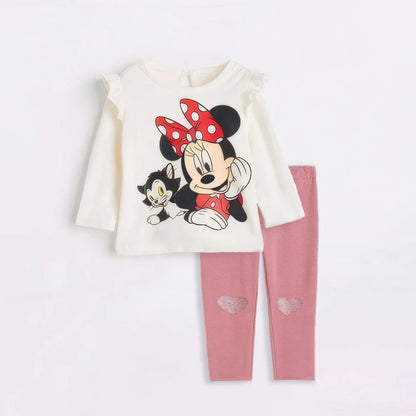 "Ensembles  pour Bébé  "Disney Minnie " : Sweatshirt + Leggings"