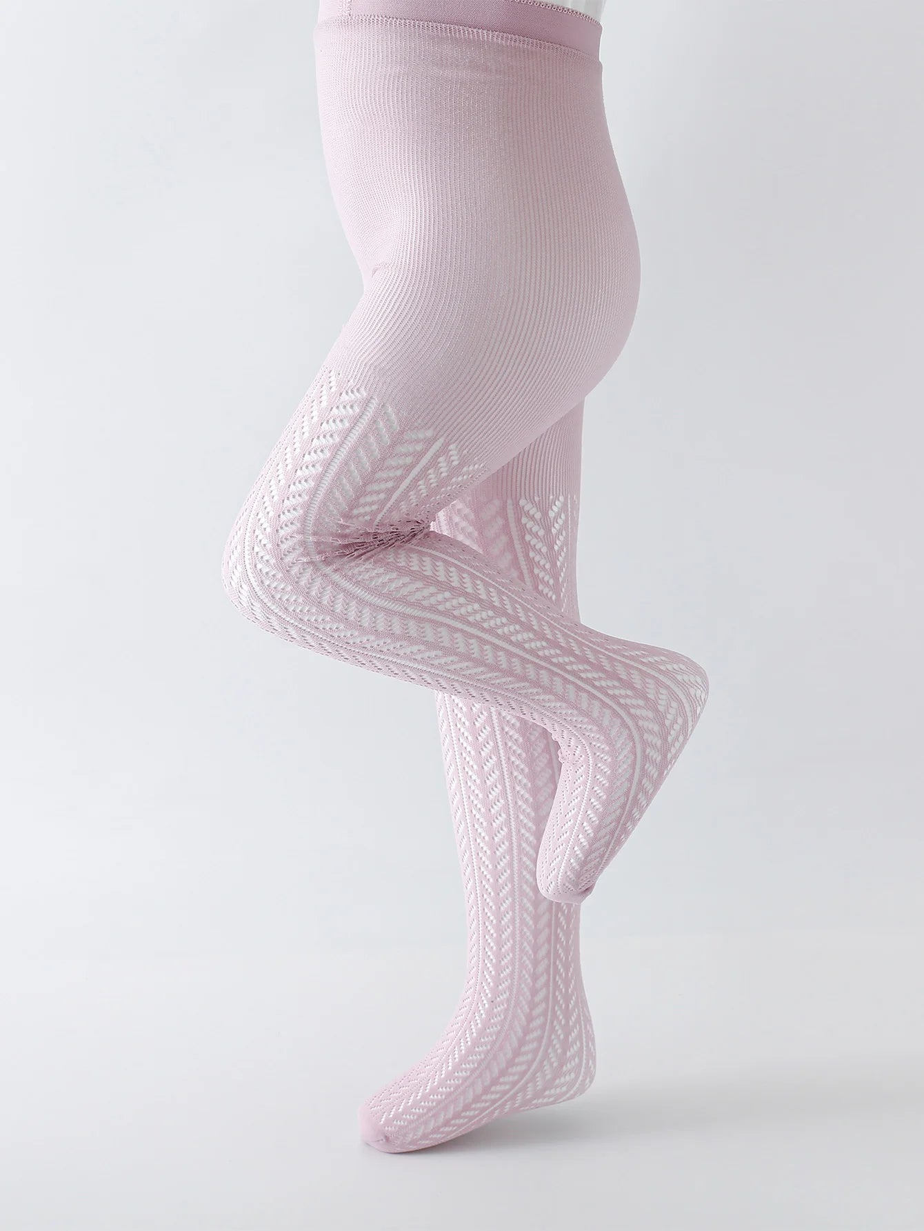 "Collants en maille fine et coton avec motif de poisson"