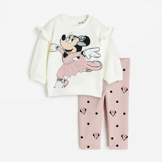 "Ensembles  pour Bébé  "Disney Minnie " : Sweatshirt + Leggings"