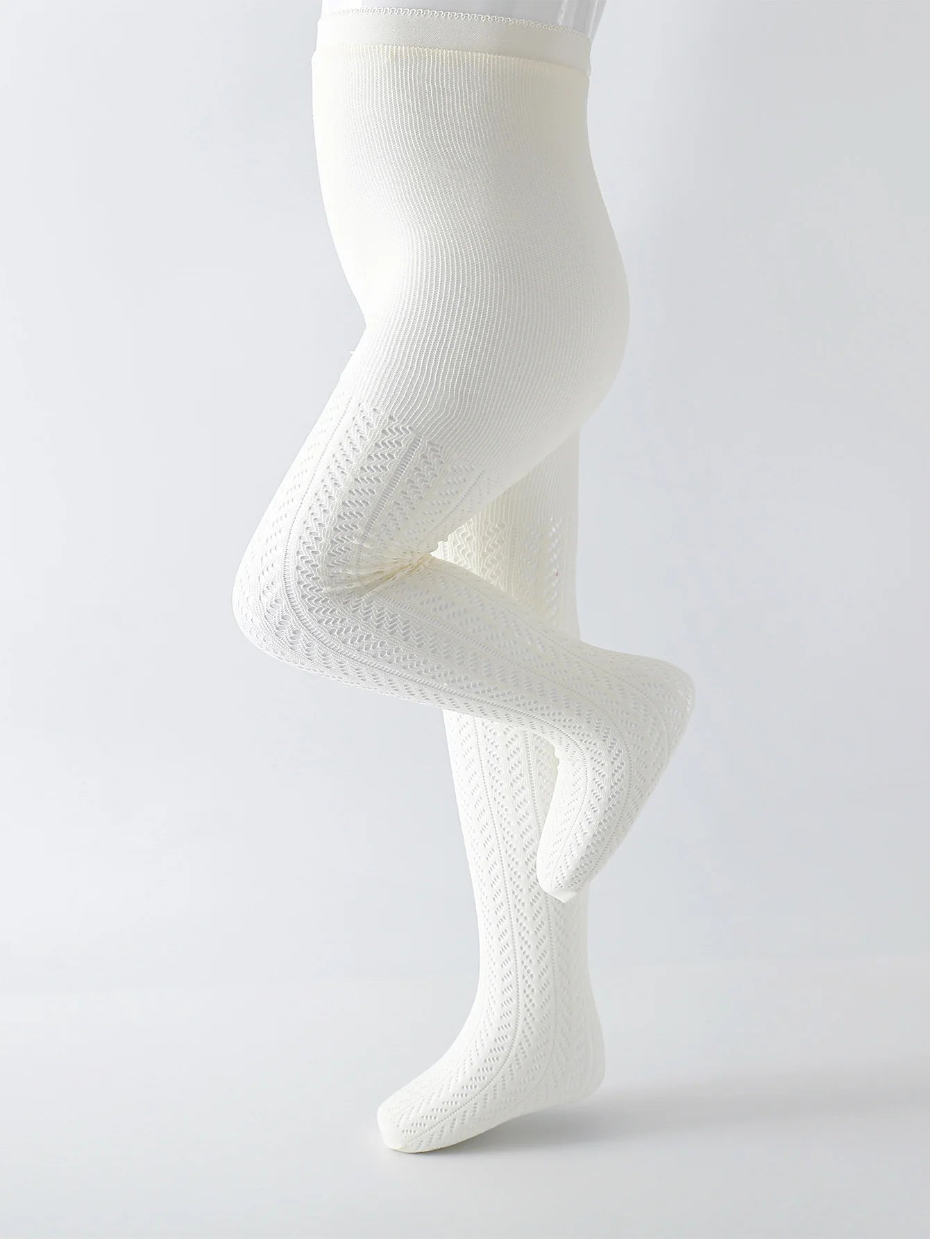 "Collants en maille fine et coton avec motif de poisson"