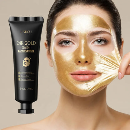 "Masque du Visage Peel Off 24 Carat avec collagène d'escargot "LAIKOU""