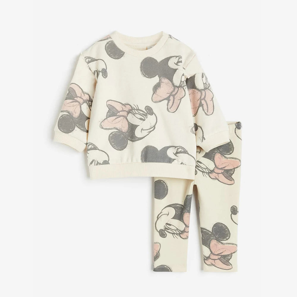"Ensembles  pour Bébé  "Disney Minnie " : Sweatshirt + Leggings"